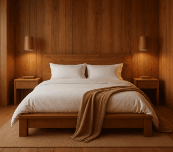 Wood interior design style